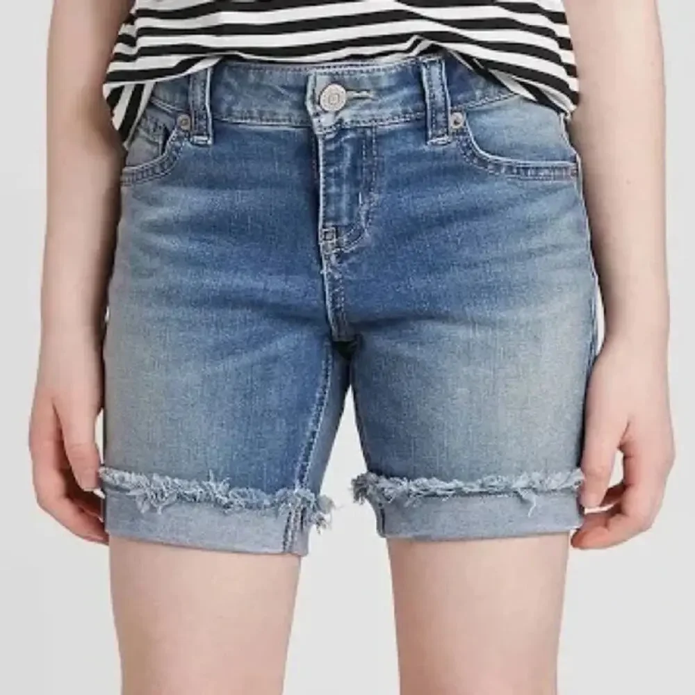 Cat & Jack Girl's Denim Midi Jean Shorts Kid's Youth Size Small 6/6X